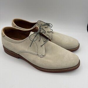 Florsheim Suede Leather Oxford Men's 12 Beige Dress Shoes Wedding Formal Event